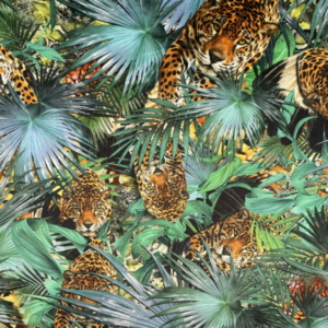 Palm Madagascar Printed Plush Velvet Curtain Upholstery Fabric Animal Print